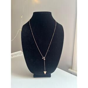 Gold Geometric Necklace Triangle Arrow Pendant Minimal Drop Necklace